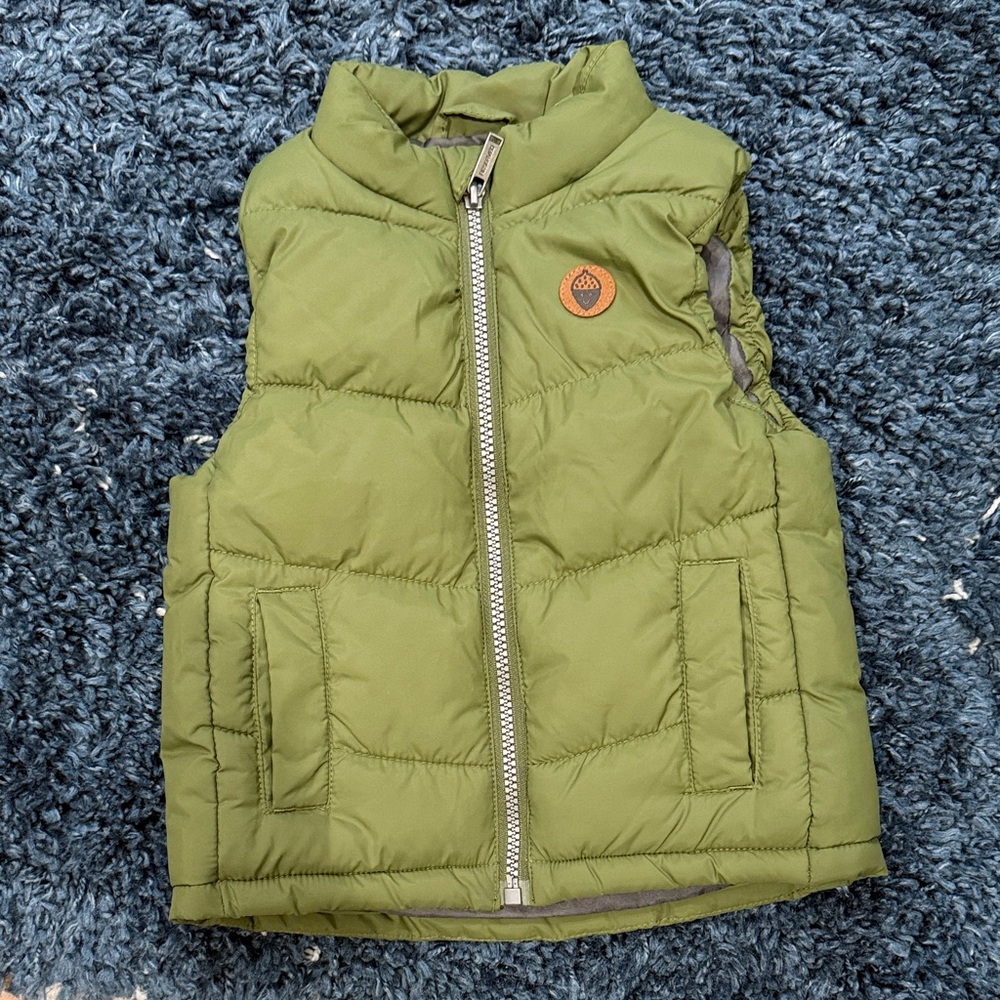 Reserved Green Kids Puffer Vest